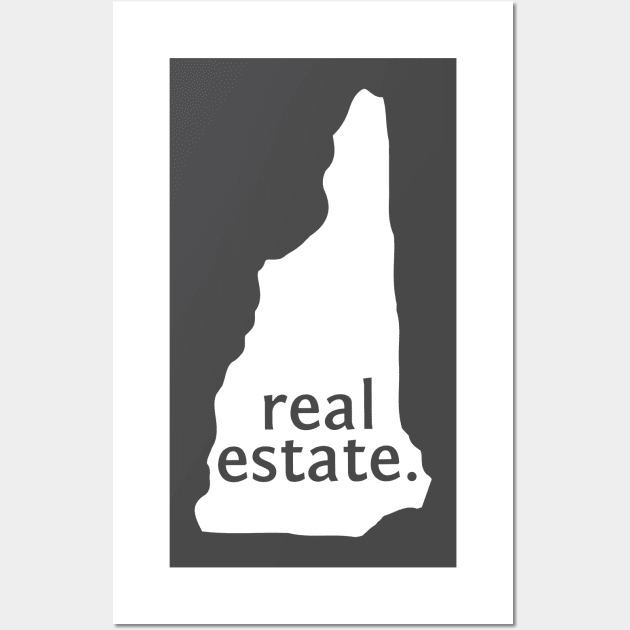 New Hampshire State Real Estate T-Shirt Wall Art by Proven By Ruben